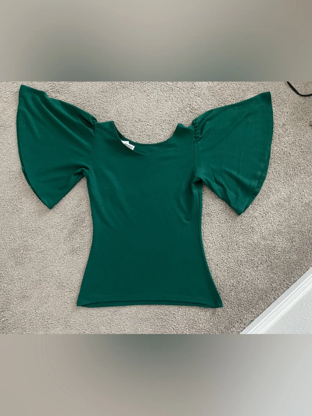 Vixen by Micheline Pitt Deadly Kiss top Forest Green - Picture 5 of 9